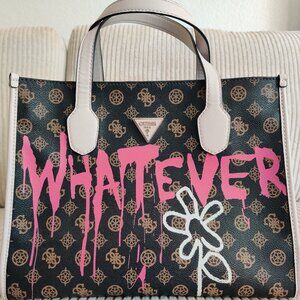large "graffitied" punk rock vibes Guess handbag in GREAT CONDITION